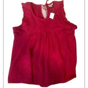 LUCKY BRAND fuchsia cotton top